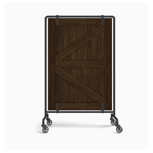 Forbes Industries 7846 Rustica Series Mobile Partition (Elite) 48"L X 24"W X 78"H Overall