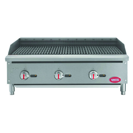 Hubert 33959 - Gas Charbroiler, 36"W X 29 1/2"D X 15 1/4"H, (3) Burners
