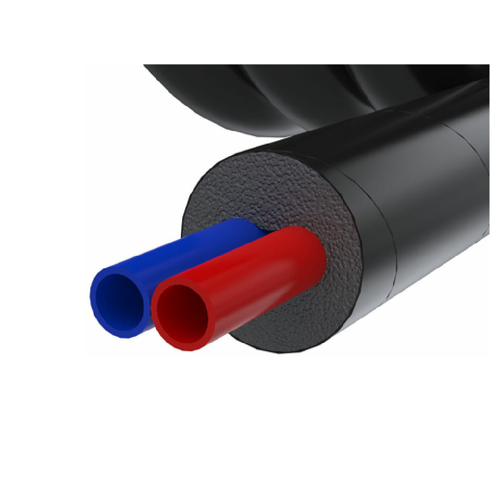 Krowne CC-2 (2) 1/2" Accuflex Polyethylene Glycol Tubing 3/4" Armacell Armaflex Insulation And Waterproof Black Tape