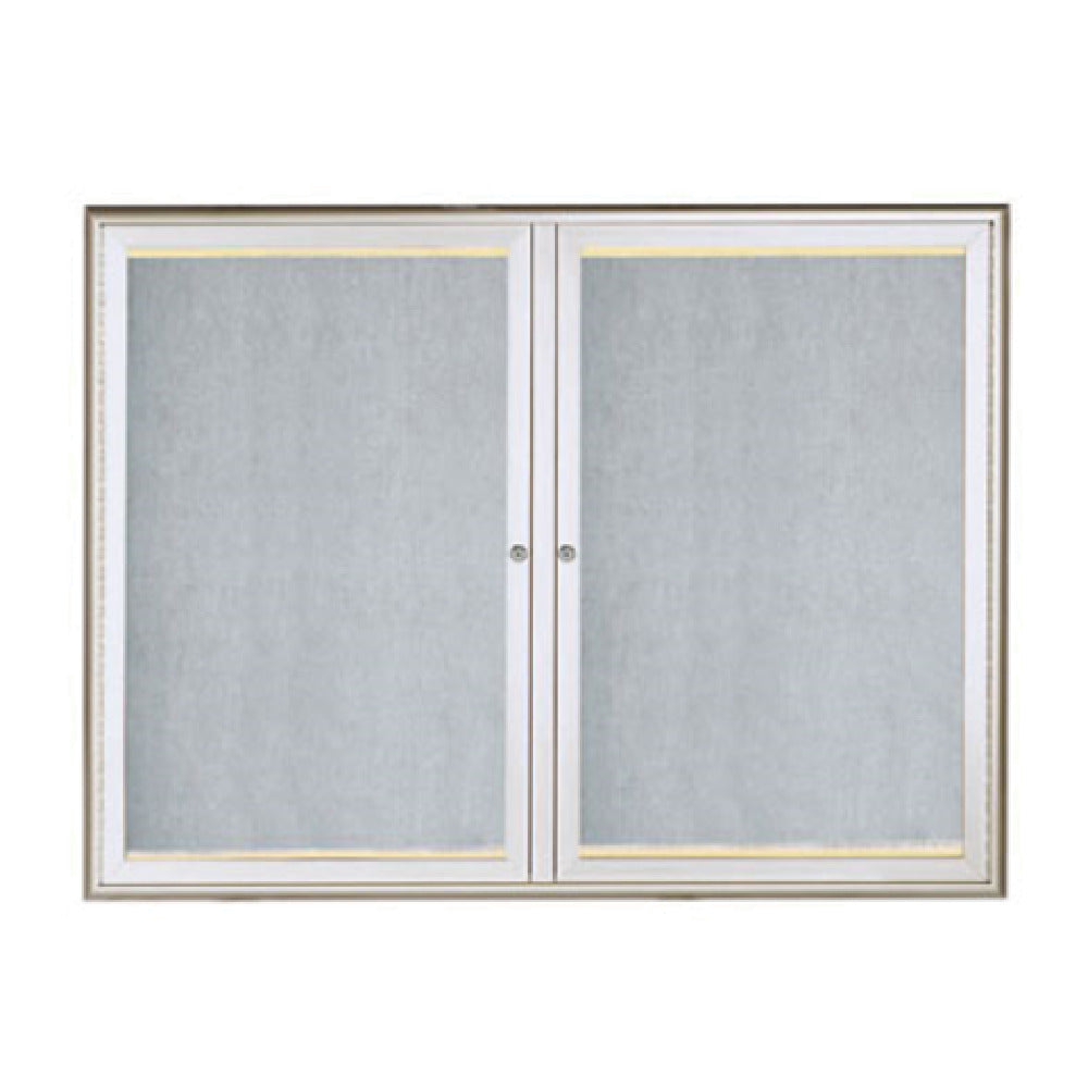 Aarco LOWFC3648 Waterfall Bulletin Board 48"W X 36"H Enclosed