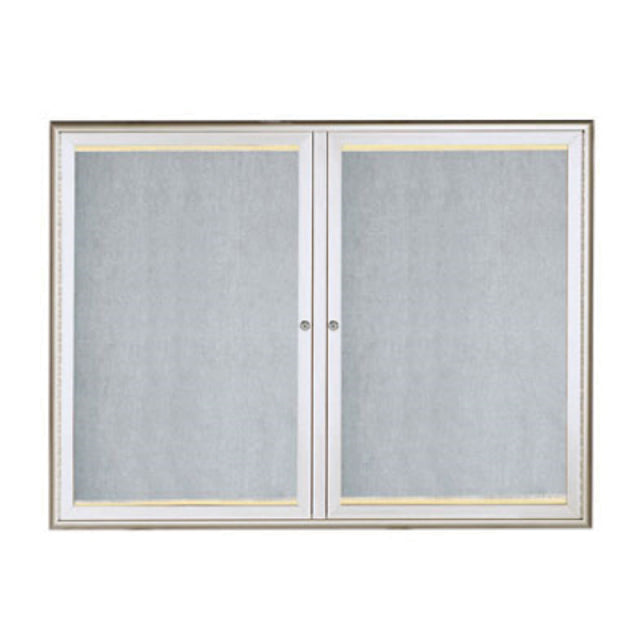 Aarco LOWFC3648 Waterfall Bulletin Board 48"W X 36"H Enclosed