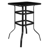 Flash Furniture TLH-073H-B-GG Patio Table 27-1/2"W X 27-1/2"D X 39-1/2"H Square