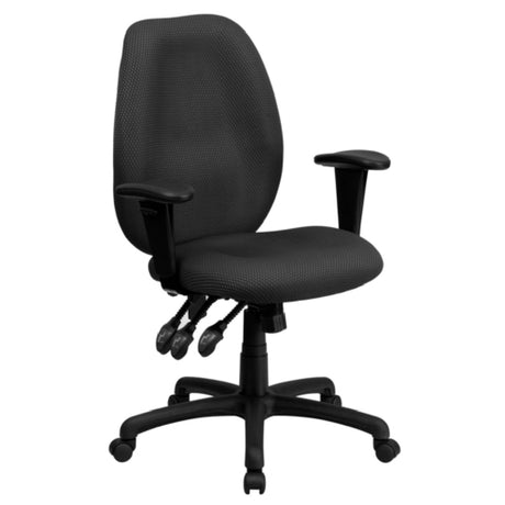 Flash Furniture BT-6191H-GY-GG Ergonomic Executive Swivel Office/Task Chair 39-1/2" To 45-1/2" Adjustable Height