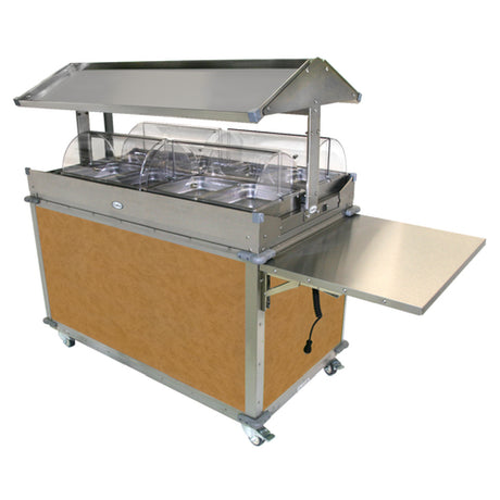 Cadco CBC-GG-4-L1 MobileServ® Deluxe Grab & Go Merchandising Cart 2-sided Grab & Go Shelf On Top