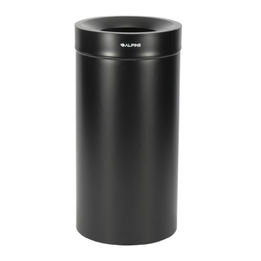 Alpine Industries ALP475-27-BLK Trash Can 27 Gallon Stainless Steel