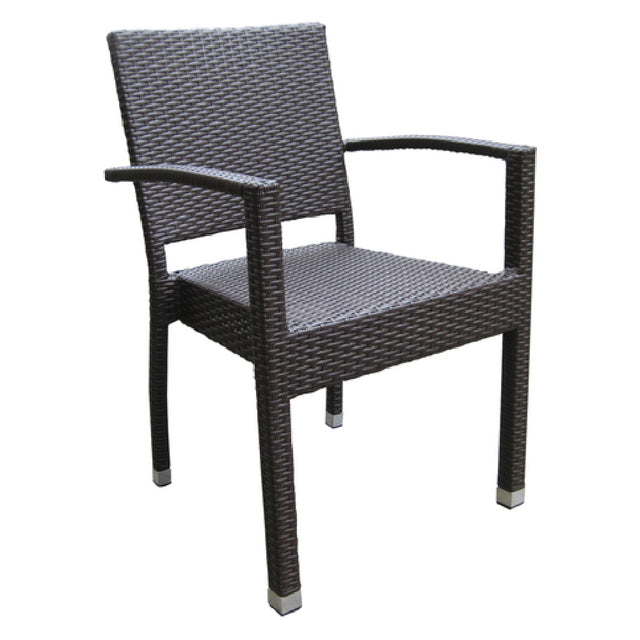 JMC Furniture BALBOA CHOCOLATE ARM CHAIR Balboa Armchair Outdoor Use Synthetic Chocolate Weave Seat And Back