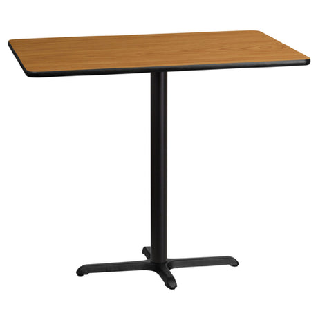 Flash Furniture XU-NATTB-3048-T2230B-GG Table 48"W X 30"D X 43-1/8"H Bar Height