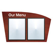 Hubert 85473 - Menu Board, 2-pocket, Wall-mount