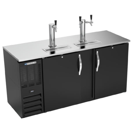 Beverage Air DDN68HC-B - Draft Beer Cooler, 68"W X 26-3/8"D X 49-5/16"H, 21.984 Cu. Ft.