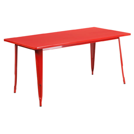 Flash Furniture ET-CT005-RED-GG Table 63"W X 31-1/2"D X 29-1/2"H Dining Height