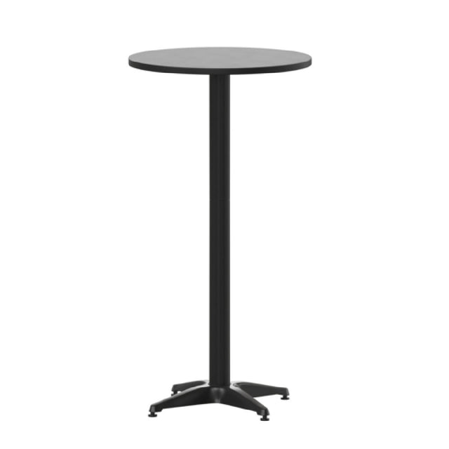 Flash Furniture TLH-059B-BK-GG Mellie Table 23-1/2" Dia. X 43-1/2"H Bar Height