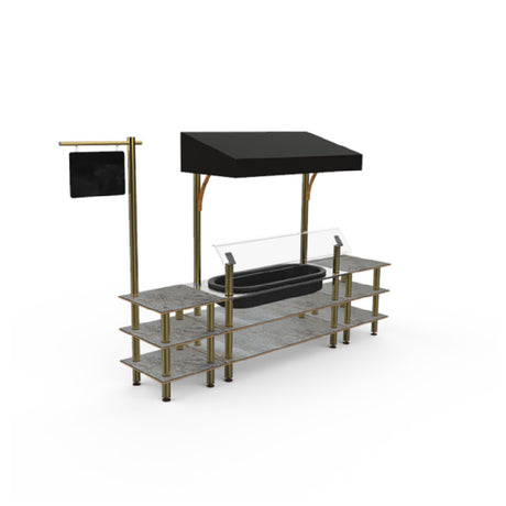 Steelite MGCMLA01GBBF Classic Canopy Cooling Station 130"W X 29 1/2"D X 96"H Mixed Materials