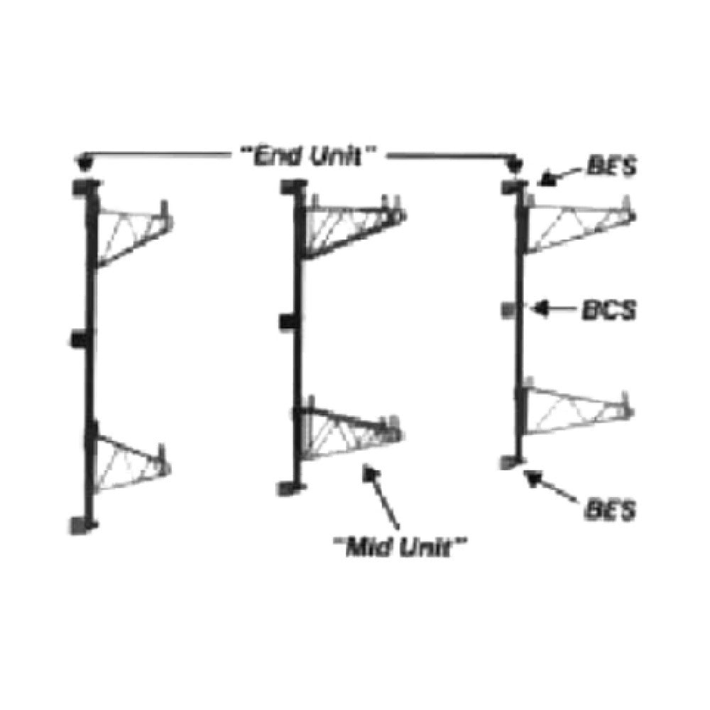 Metro SBCS Super Erecta® Intermediate Bracket Stainless