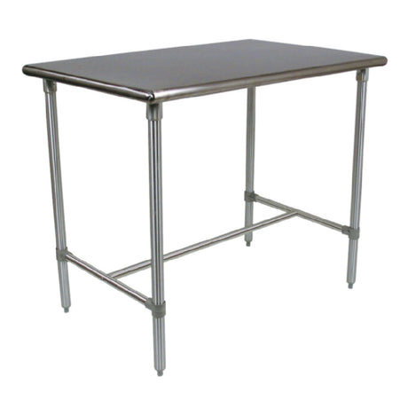 John Boos BBSS4824-40 Cucina Classico Table 48"W X 24"D X 40"H 16/300 Stainless Steel With Polished Bullnose Corners & Edges