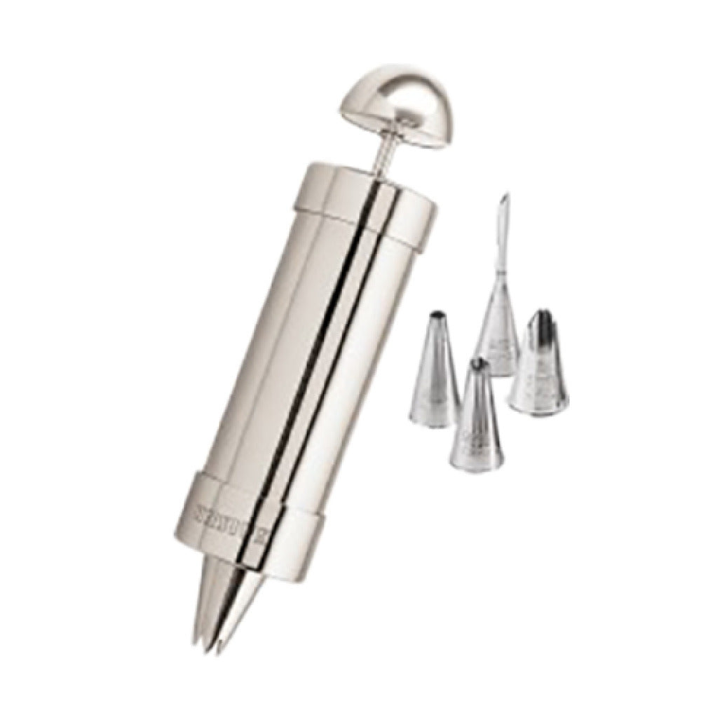Bauscher Hepp 23.0066.6174 - Garnish/Cream Syringe Set, 6 Piece Set, Includes: (1) 11-13/16"L Syringe
