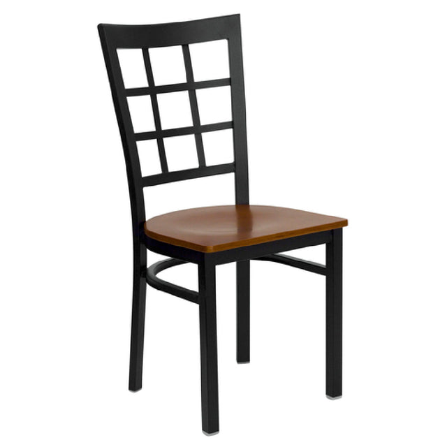 Flash Furniture XU-DG6Q3BWIN-CHYW-GG Hercules Series Restaurant Chair Metal Window Pane Back