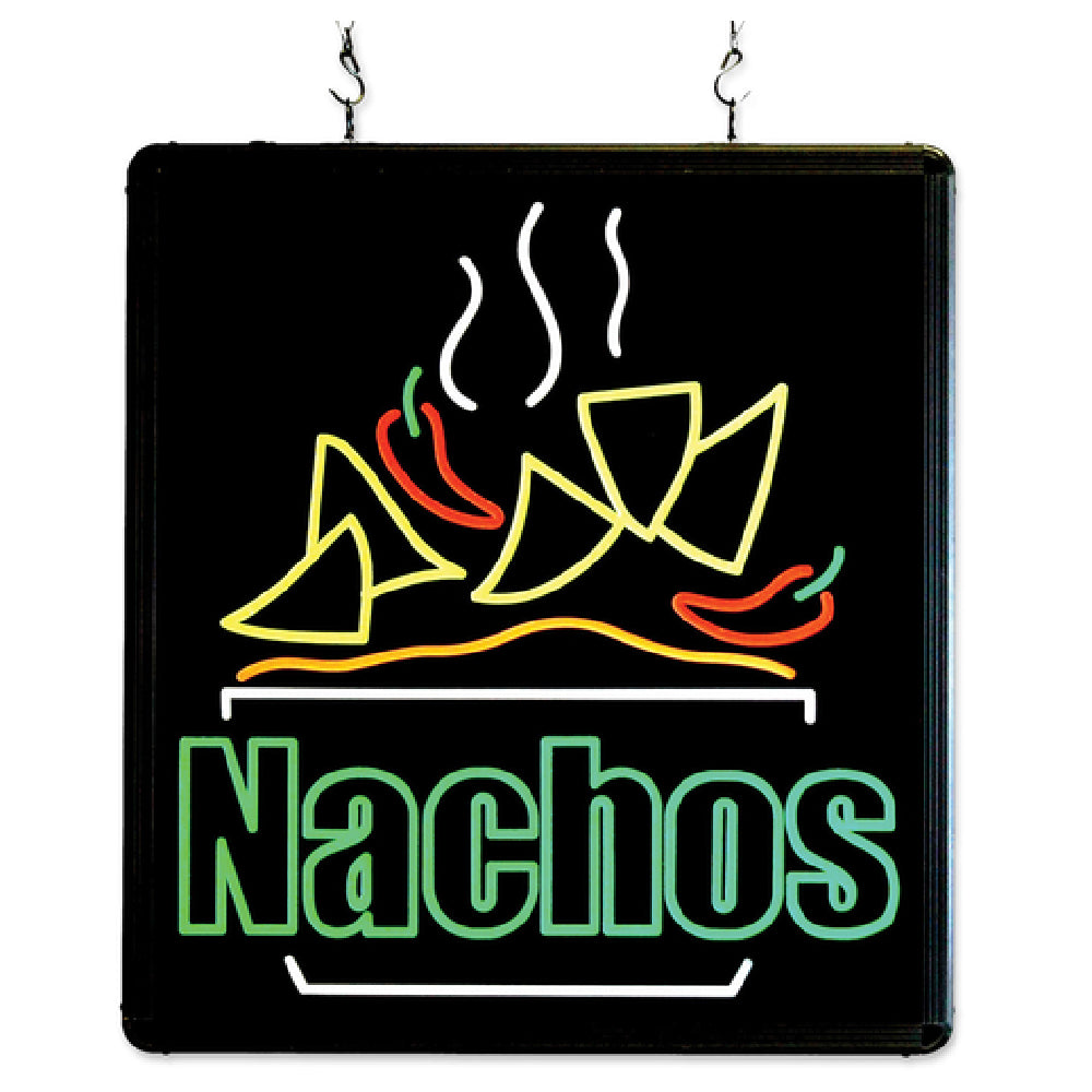 Winco 92004 Benchmark Ultra-Bright Merchandising Sign "Nachos" LED Back Lighting