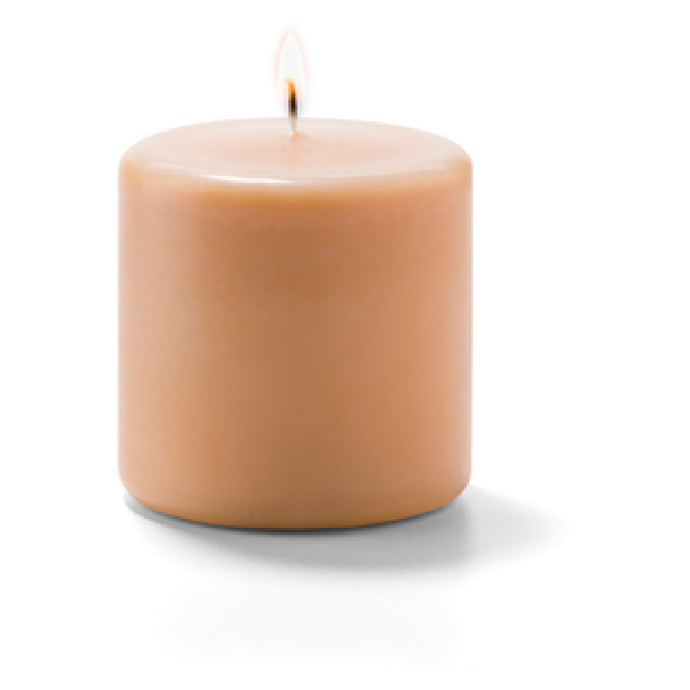 Hollowick P3X3CP-12 Select Wax® Pillar Wax Candle 3" Dia. X 3"H Cappuccino (12 Each Per Case)