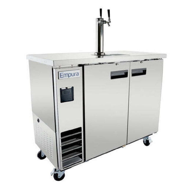 Empura Refrigeration E-KDD2-1-S Direct Draw Beer Dispenser 49.1"W X 24.41"D X 41.9"H 12.5 Cu. Ft. Capacity