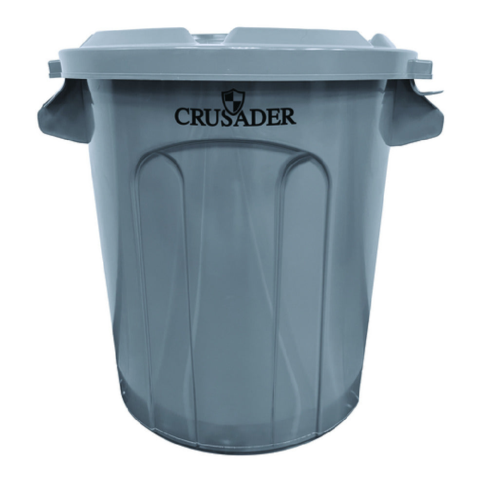 Quantum CTC-10_YELLOW - Crusader Round Heavy-duty Utility Container, 10 Gallon, 15-3/5" Dia. X 17-3/10" H