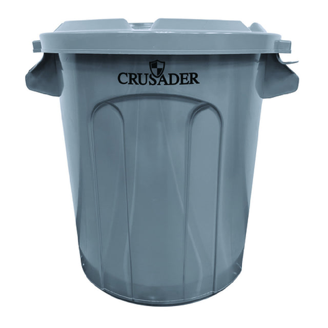 Quantum CTC-10_YELLOW - Crusader Round Heavy-duty Utility Container, 10 Gallon, 15-3/5" Dia. X 17-3/10" H