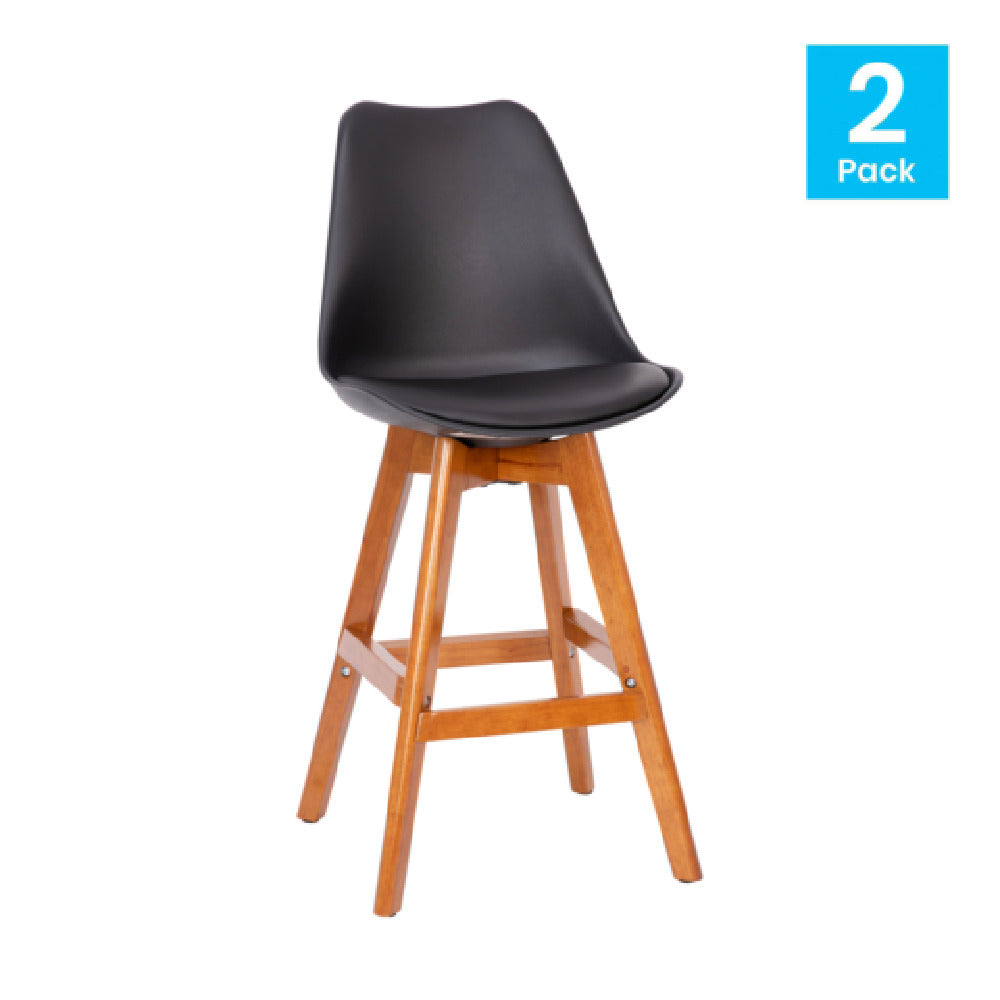 Flash Furniture CH-210925-7-BK-GG Dana Counter Stool 300 Lb. Weight Capacity 27" Seat Height