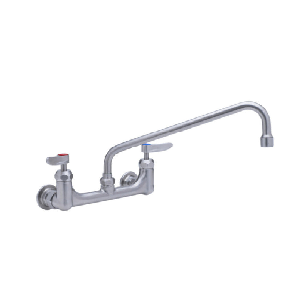 T&S Brass S-0231-CR UltraRinse 8” Wall Mount Mixing Faucet 12” Swing Nozzle With Stream Regulator Outlet