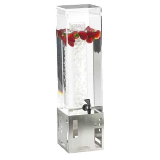 Cal Mil 1602-1INF-55 Squared Beverage Dispenser 1-1/2 Gallon Capacity 7-1/2"W X 9-1/2"D X 17-3/4"H