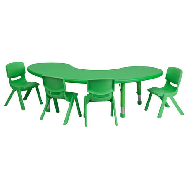 Flash Furniture YU-YCX-0043-2-MOON-TBL-GREEN-E-GG Preschool Activity Table Set