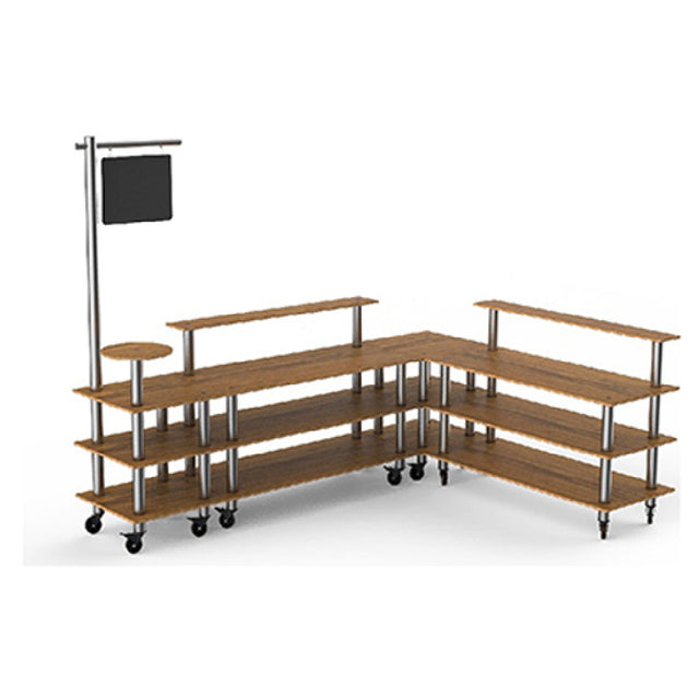 Steelite MGCMLB14BSXW Mogogo Buffet Solutions Modular Breakfast Corner 130" X 100-1/2" X 107"H