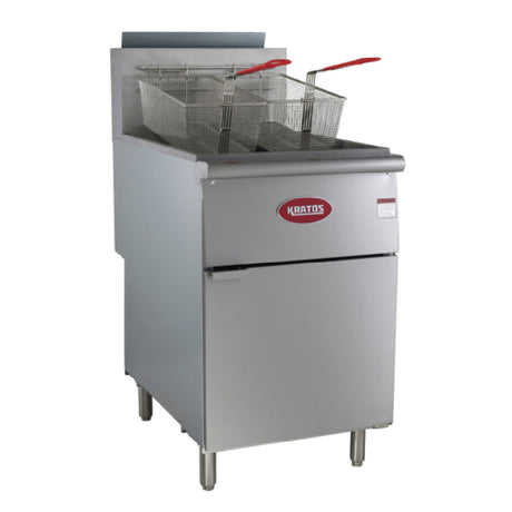 Hubert 16929 - Kratos® Floor Fryer, 21"W X 34 3/10"D X 45 1/2"H, 70-100 Lb. Oil Capacity