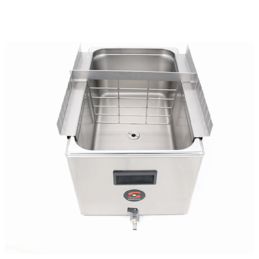 Sammic 1180180 (1180180) Tank Divider S For Use With 7 Gal Tank. Divides Tank Into Separate Compartments To Organize The Tank For Multi-product Use And For FIFO Organization. Spans Side To Side With Use Of Support Set. Stainless Steel Made