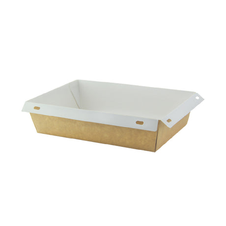 PacknWood 210KVIEW500 - Box, Laminated Kraft Box With Clear PET Lid, 16oz 6.7 X 4.3 X 1.4in