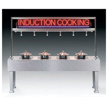 Bon Chef 50117 Induction Buffet Table 24" W X 96" L X 78" H With Customized Neon Light Sign