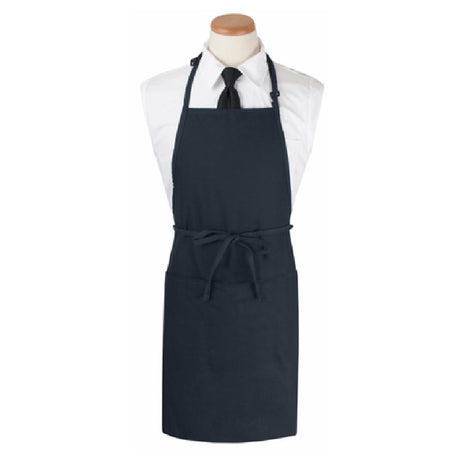 John Ritzenthaler Company 3PBIAELNV Ritz® Bib Apron 26" X 31" Extra Long 3 Front Pockets And Pen Pocket With Seamless Bottoms