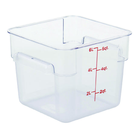 Hubert 52848 - Hubert® Food Storage Container, 7-13/100"L X 7-13/100"W X 7-29/100"H