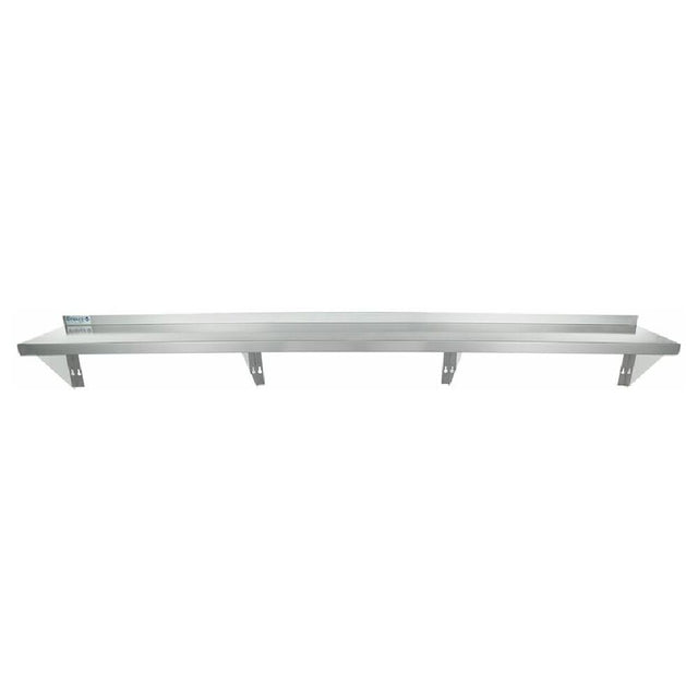 Empura Stainless 1284WS18G Standard Duty Empura Wall Mount Storage Shelf 12" X 84" 18GA 430S/S Shelf And Brackets