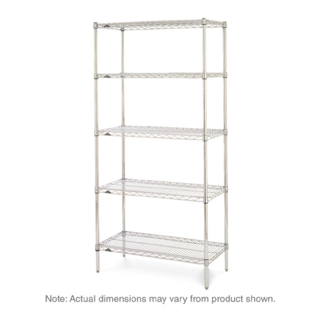 Metro 5N517BR Super Erecta® Starter Shelving Unit 24"W X 24"D X 74"H (5) Wire Shelves