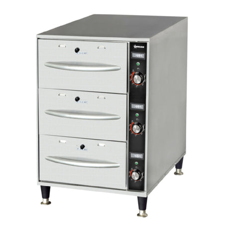 Omcan 47547 (FW-CN-0003) Narrow Drawer Warmer Double Freestanding Temperature Range( 80-220 ºF/27-104.4 ºC)