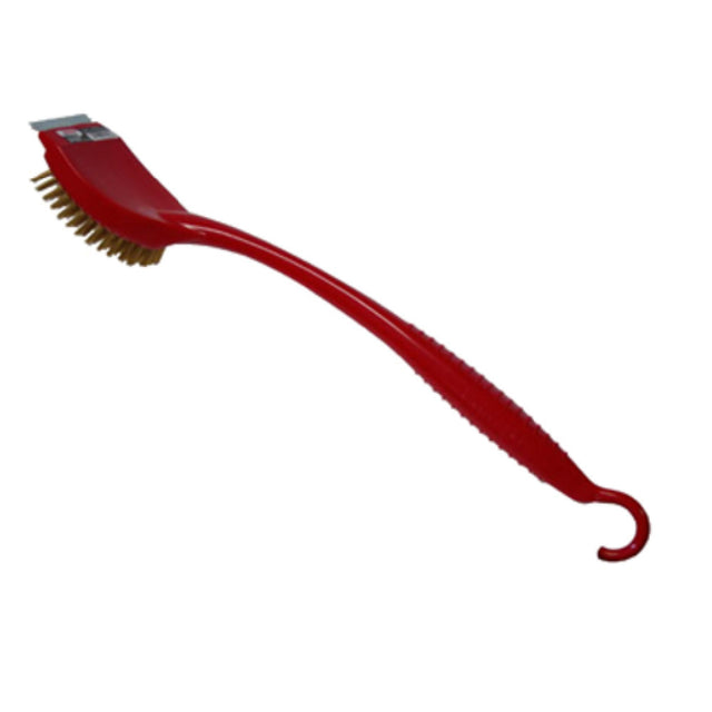 Crown Verity CV-528 BBQ Brush Red Long Handle With Scraper