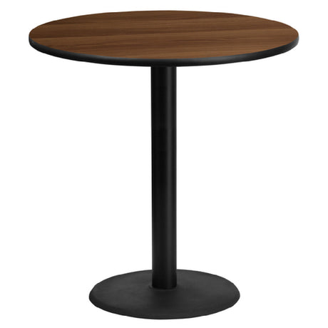 Flash Furniture XU-RD-42-WALTB-TR24B-GG Table 42" Dia. X 43-1/8"H Bar Height