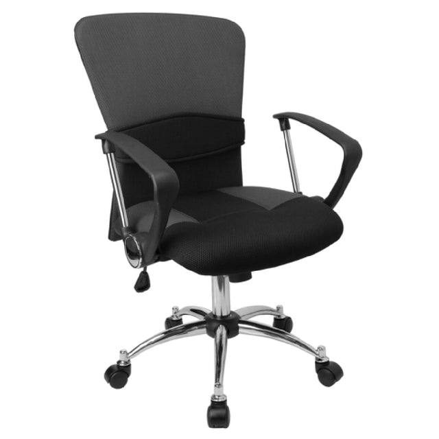 Flash Furniture LF-W23-GREY-GG Swivel Task/Office Chair 38-1/4" To 42-1/4" Adjustable Height