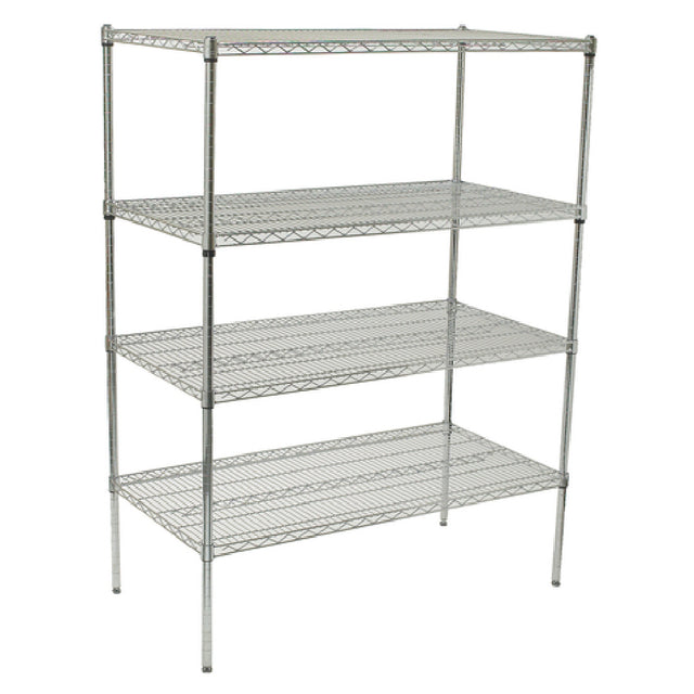 Winco VCS-1848 Wire Shelving Set 18" X 48" X 72" 4 Tiers