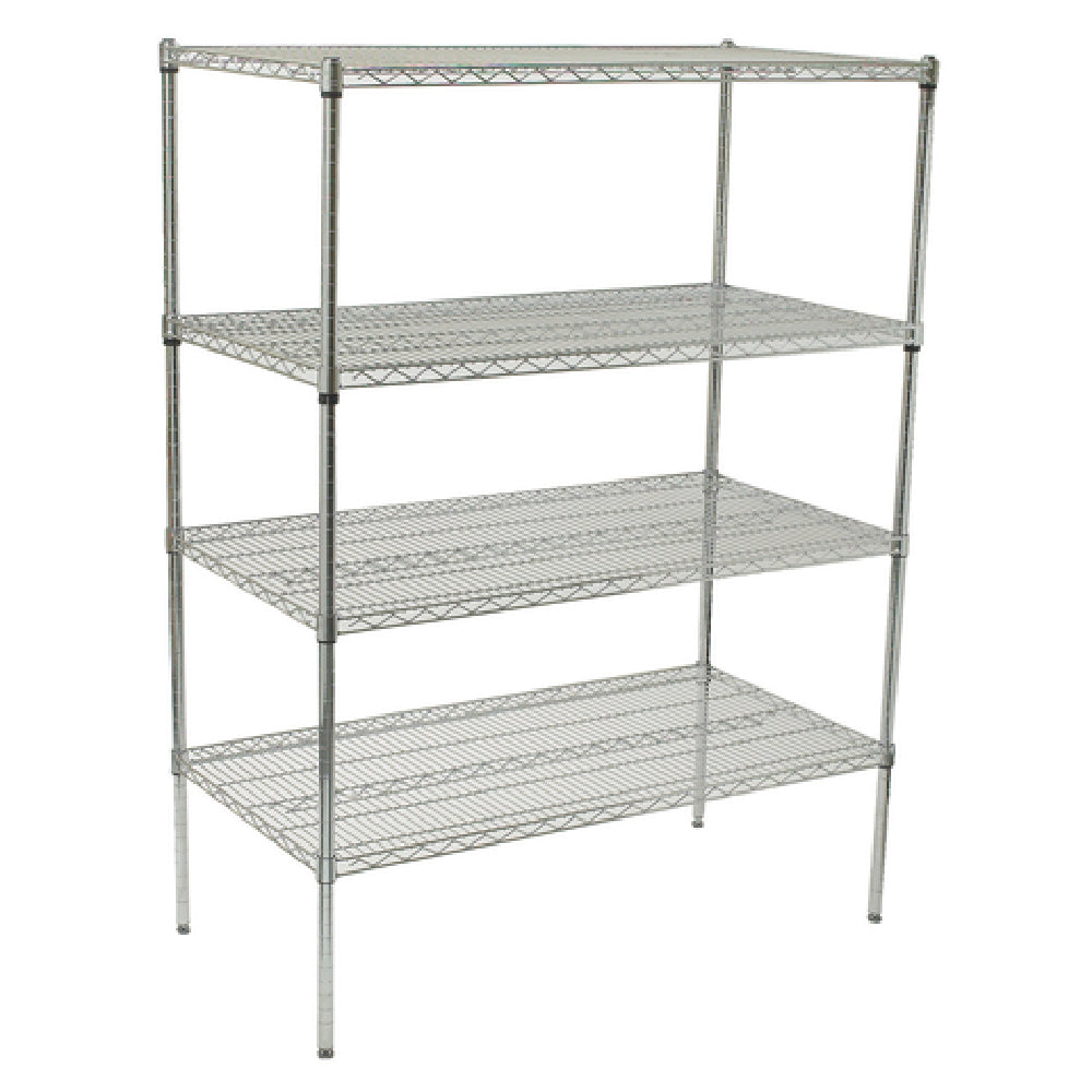 Winco VCS-2436 Wire Shelving Set 24" X 36" X 72" 4 Tiers