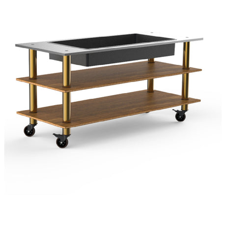 Steelite MGCMLE03BBXW Mogogo Buffet Solutions Modular Salad Bar Unit 3-tier 71" X 29-1/2" X 35"H