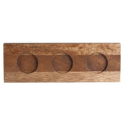 Steelite 6525T184 Beer Flight Board 11" X 3-3/4" (3) Wells (2" Deep) Rectangular