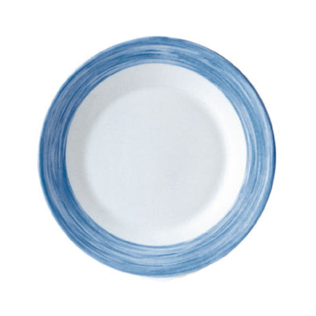 Arc Cardinal H3610 Arcoroc Brushed Blue Jean Rim Soup Plate 23.0 Oz (D:9.0'') Fluorosilicate Opal Glass