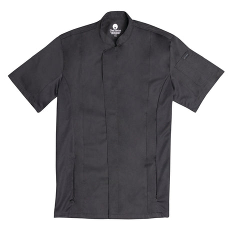 Chef Works CES02-BLK-3XL Bristol V-Series Chef Coat Single-breasted Short Sleeves