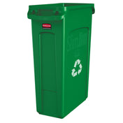 Rubbermaid FG354007GRN - Slim Jim® Station Recycling Container, 23 Gallon, 22"W X 11"D X 30"H