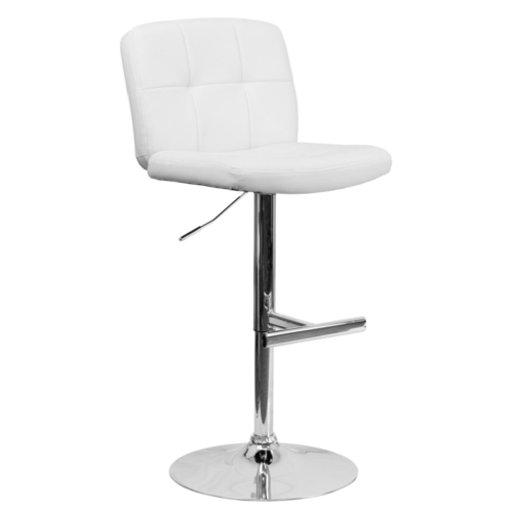 Flash Furniture DS-829-WH-GG Swivel Bar Stool Adjustable Height Contemporary Style